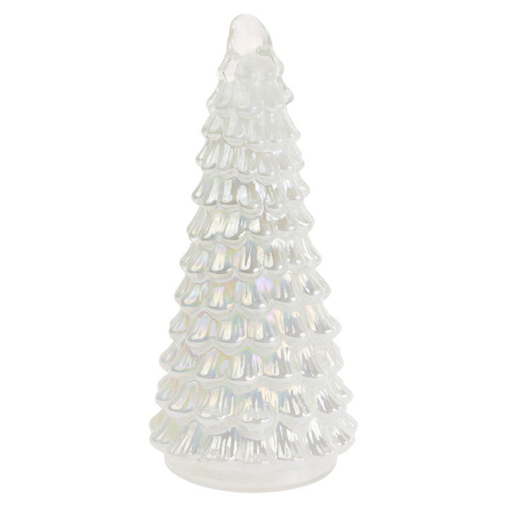 White Shimmer Glass Tree