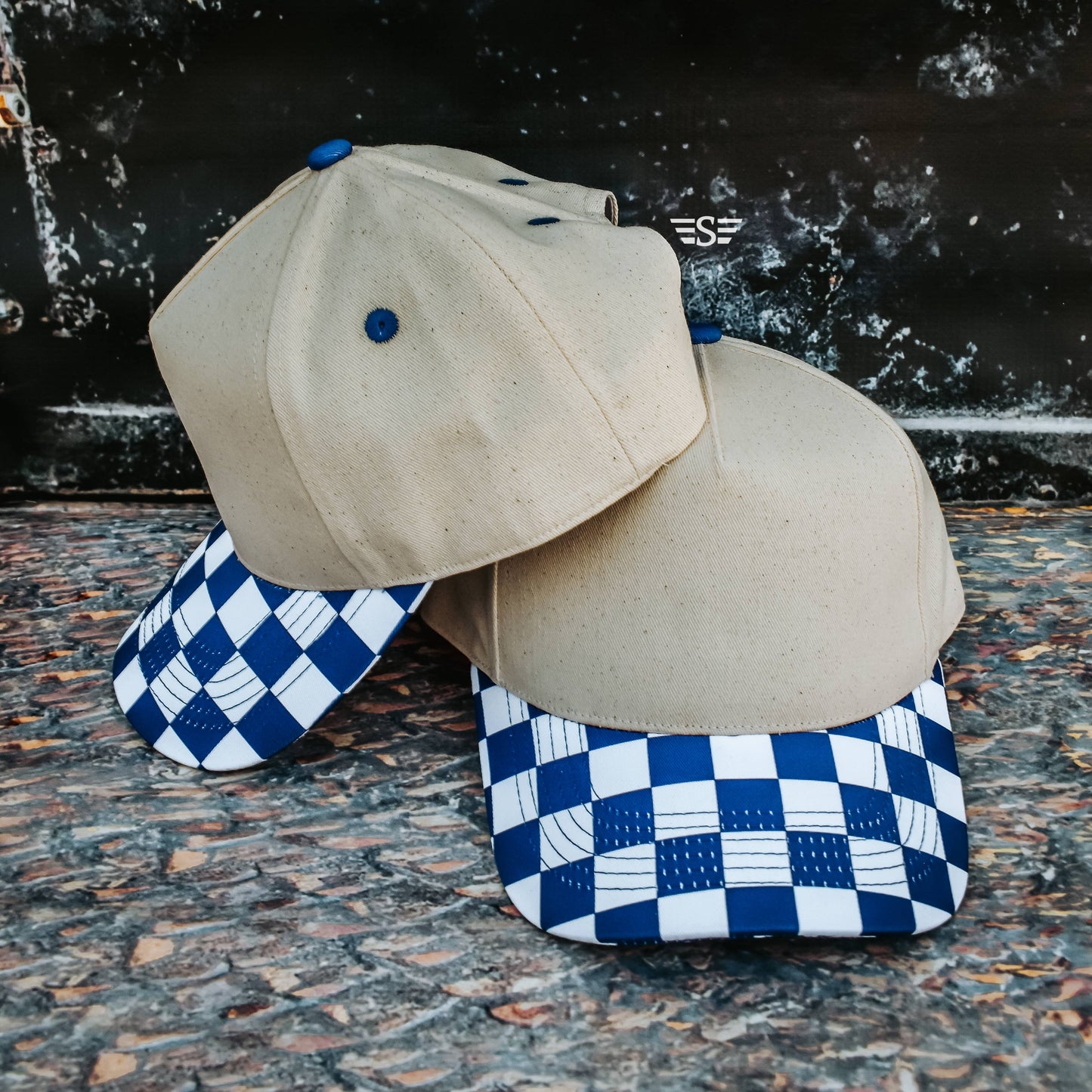 Canvas Front Checkered Bill Magna Pony® Cap: Red