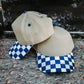 Canvas Front Checkered Bill Magna Pony® Cap: Brown/Tan