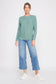Fine Gauge Braided Pointelle Dolman is Sweater: Teal