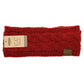 Solid Cable Knit CC Head Wrap HW20: Cocoa Berry
