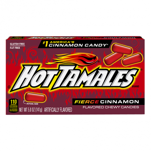 Hot Tamales 4.25oz Theater Box, Fierce Cinnamon Candy
