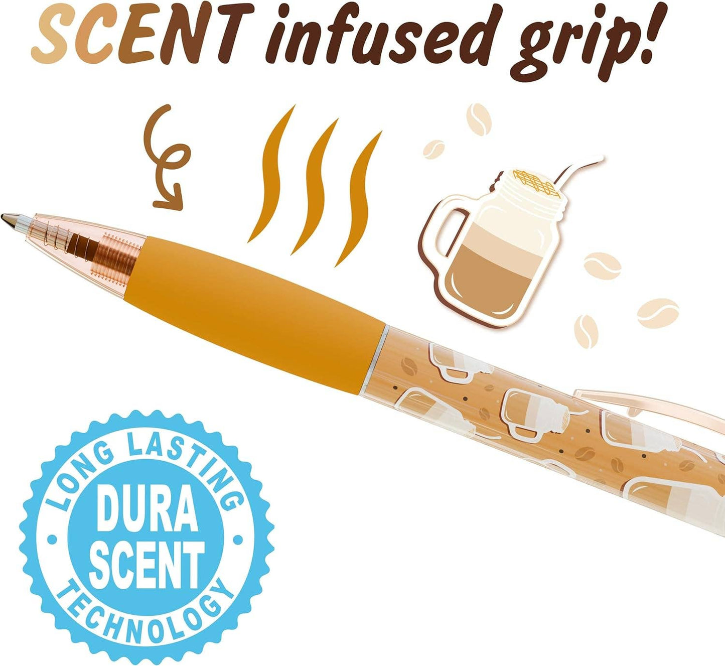 Coffee Scented Pens - 32 Pens in a Display