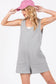 TEXTURED KNIT OVERALL ROMPER: Oatmeal