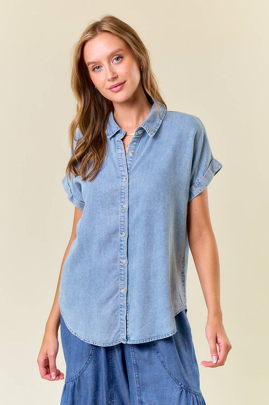 Tencel ROLL UP SLEEVE SHIRT -
