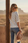 Oversized Polka Dot Sweater Top: BLACK/WHITE