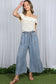 Fray 100%Tencel Chambray Washed Palazzo Pants