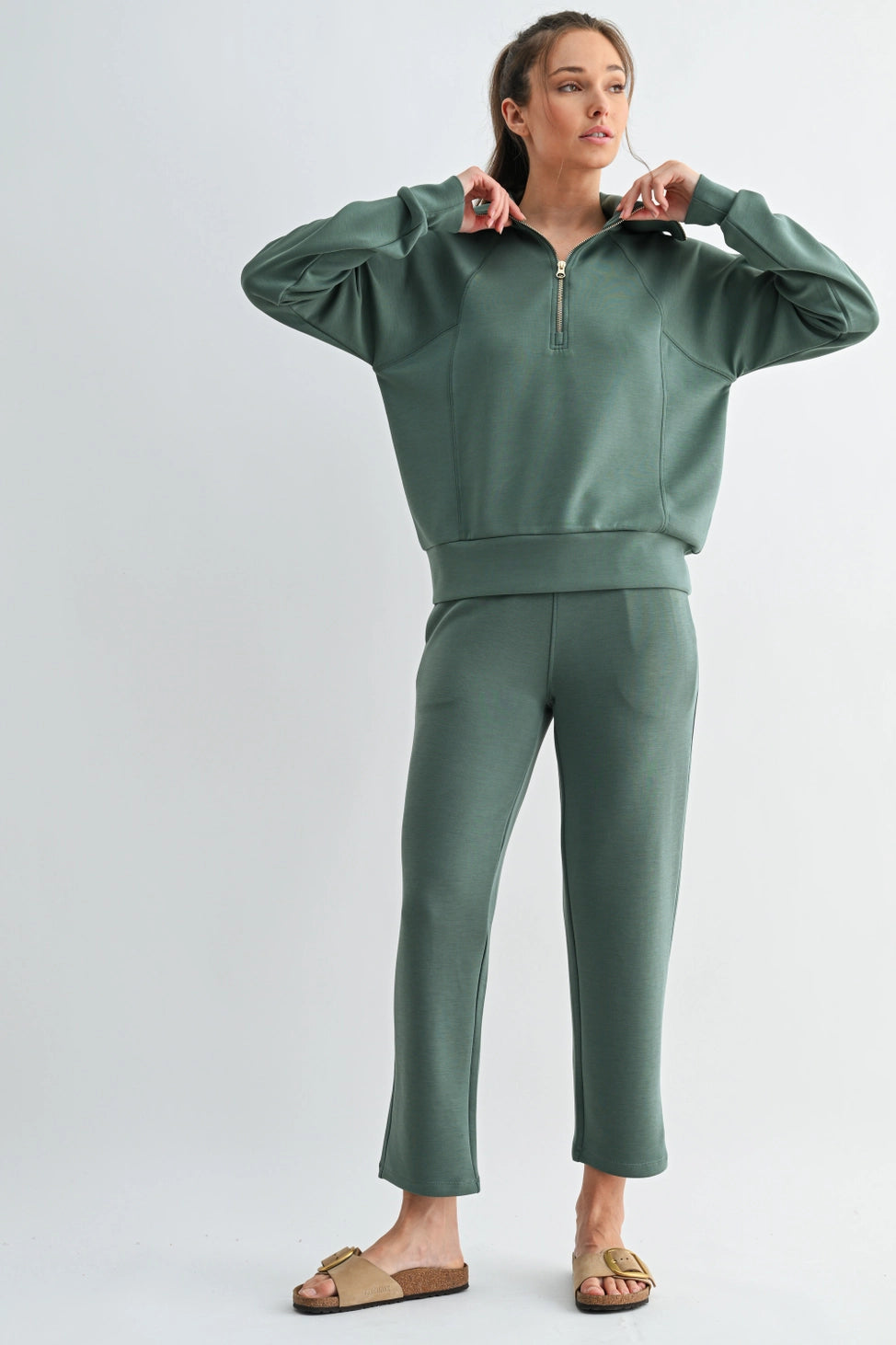 Mono B Laguna Scuba Half-Zip Pullover