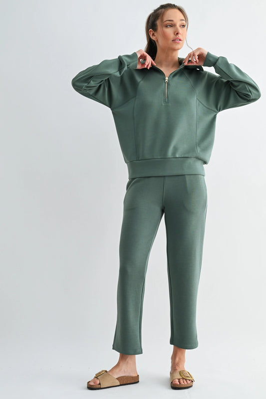 Mono B Laguna Scuba Half-Zip Pullover
