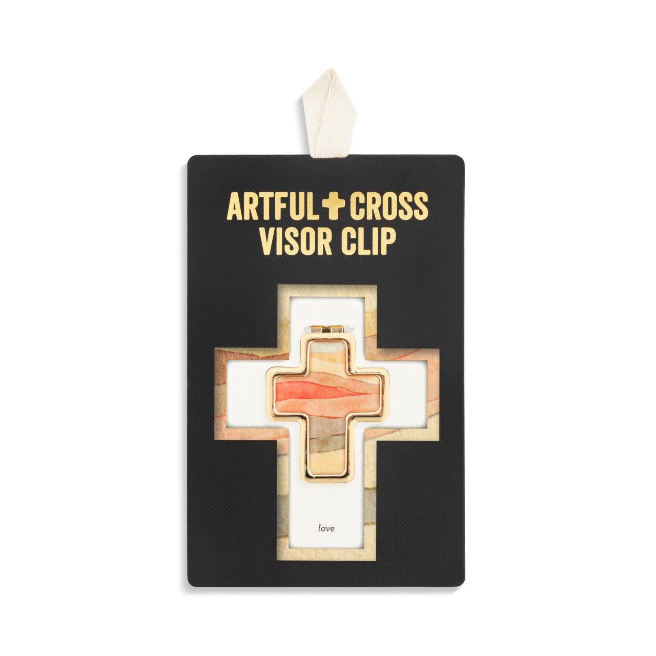 Artful Cross Love Visor Clip - 39x48mm
