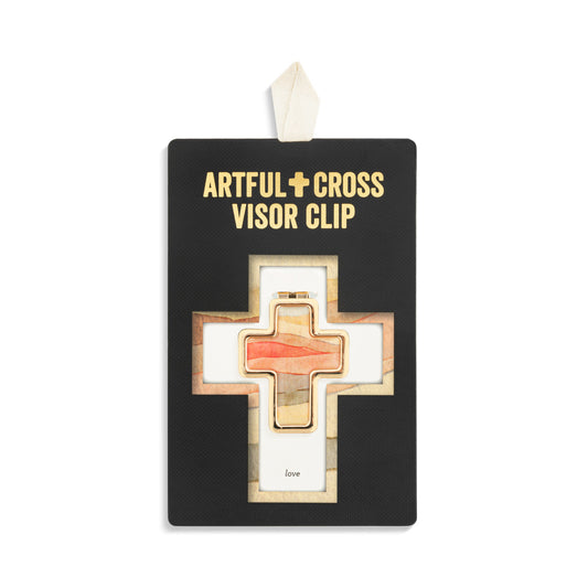 Artful Cross Love Visor Clip - 39x48mm