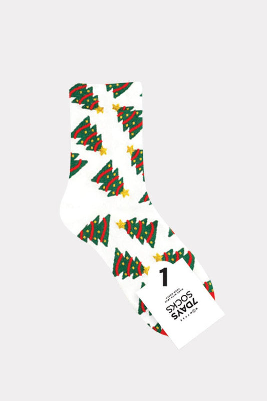 Women's Crew Merry Snowing Socks: KW-C-147-1