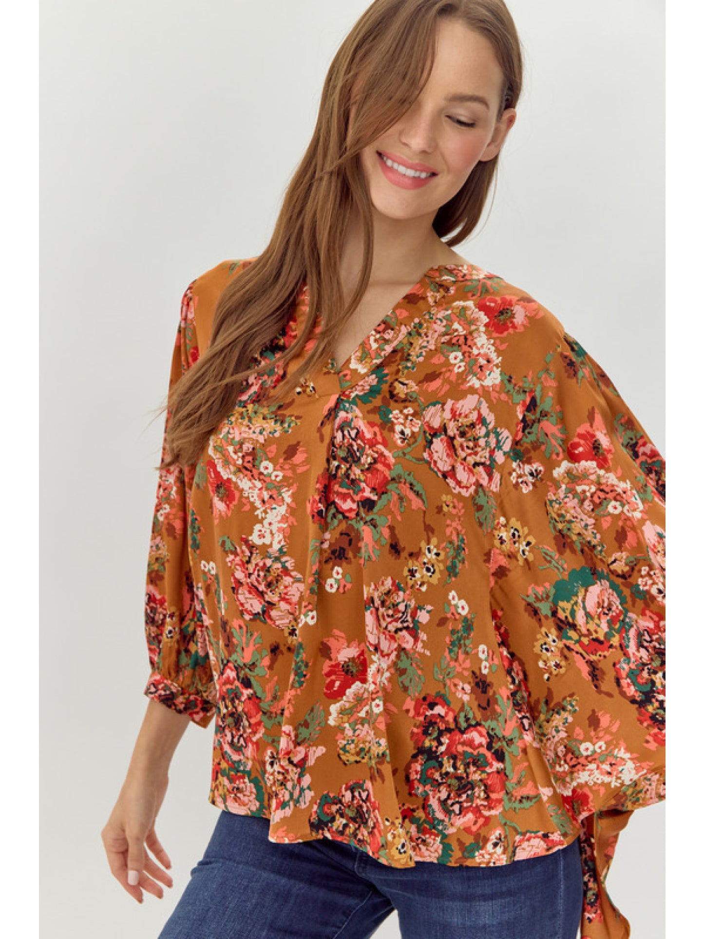 Jodifl Fall Floral Blouse