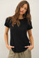 BAMBOO/MODAL BASIC ROUND NECK T-SHIRT: NATURAL
