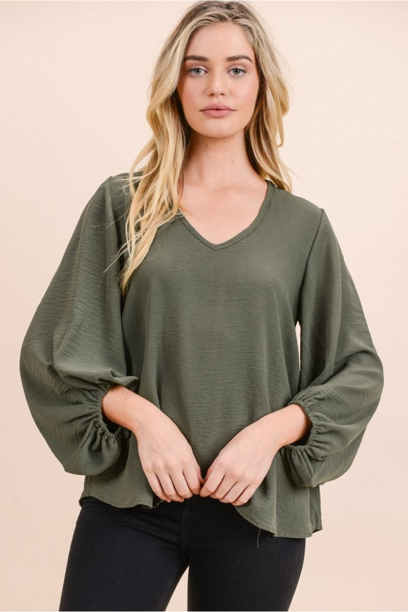 Jodifl Long Sleeved Airflow  Olive