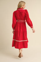 Jodifl Red Ric Rac dress