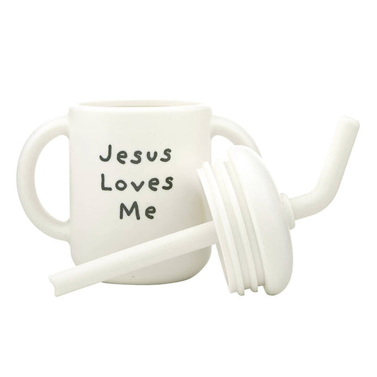 Sippy Cup - Jesus Loves Me: Silicone / 5.5" H