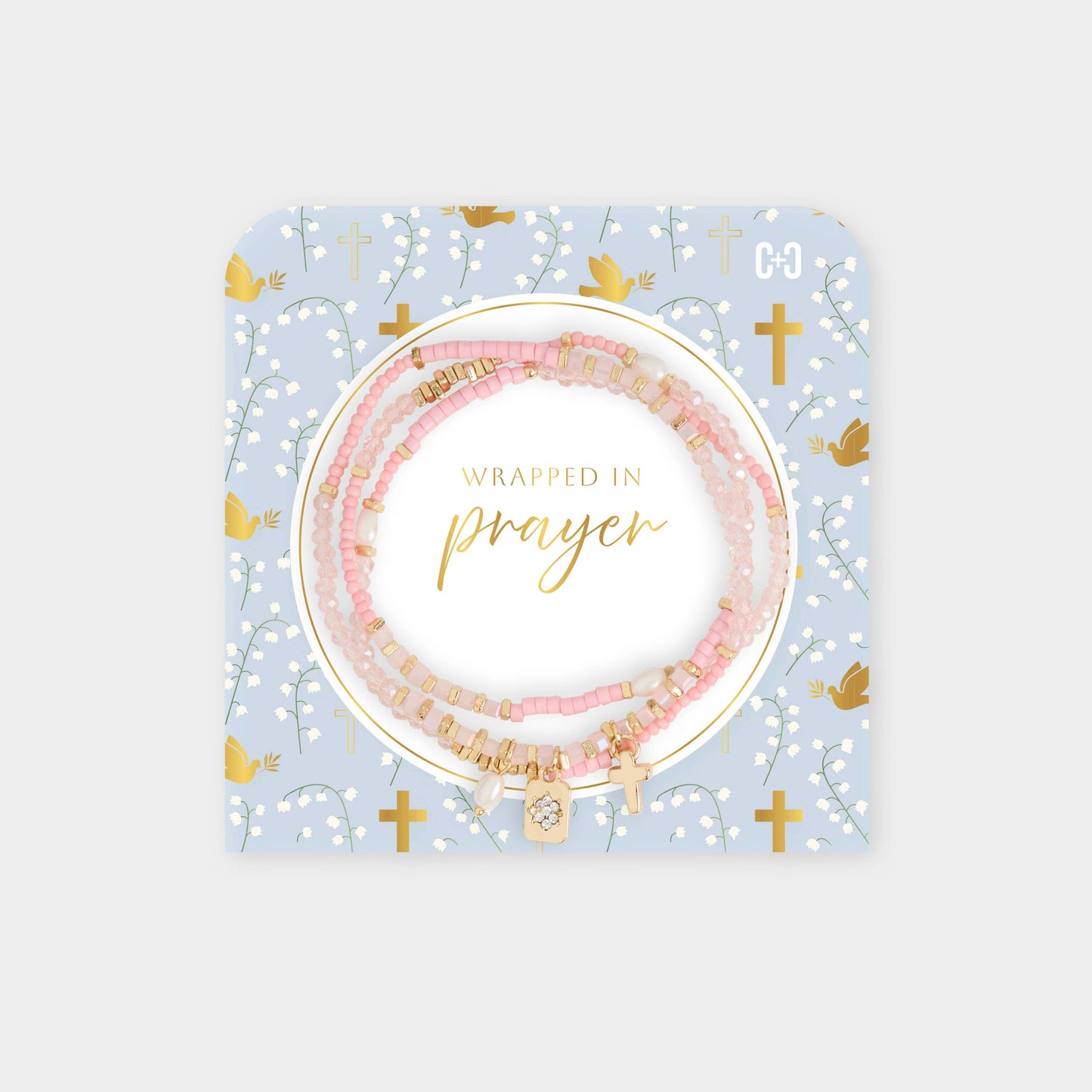 Wrapped in Prayer Bracelet: White