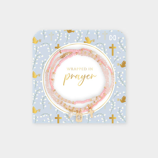 Wrapped in Prayer Bracelet: Pink