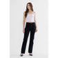 High Rise Straight Leg - 67.5% Cotton: SMOCKY BLACK / 24