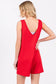 TEXTURED KNIT OVERALL ROMPER: Oatmeal