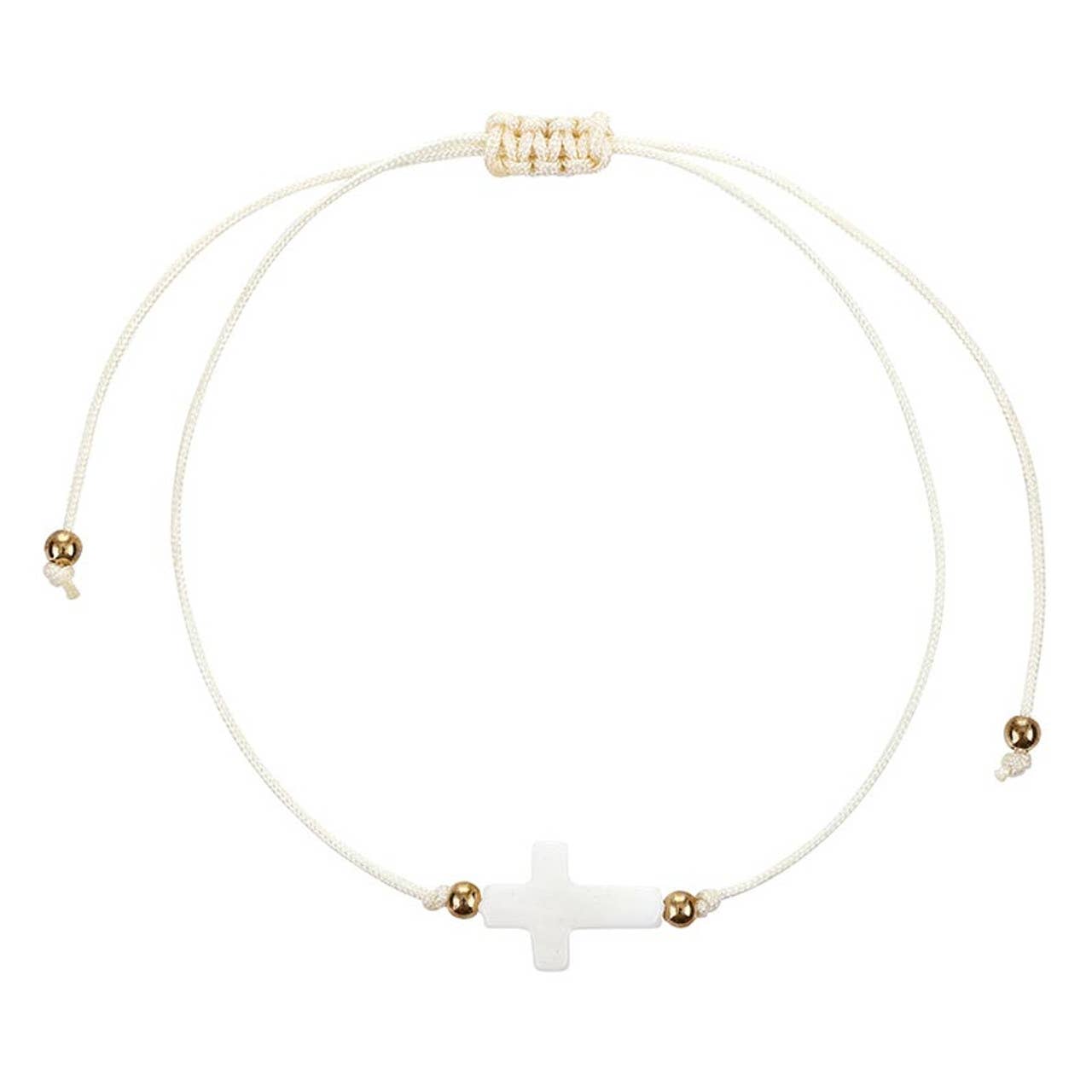 Sisters in Christ Friendship Bracelet Display: Stone,Plated, Cord / 6" W x 8.5" H x 0.5" D