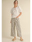 Jodifl Cream pants -black polka dots