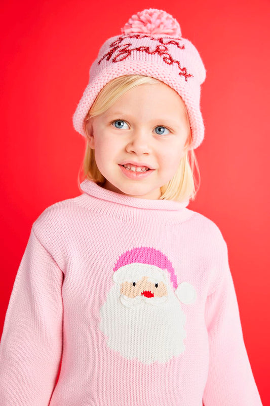 Pink Santa Rollneck Sweater