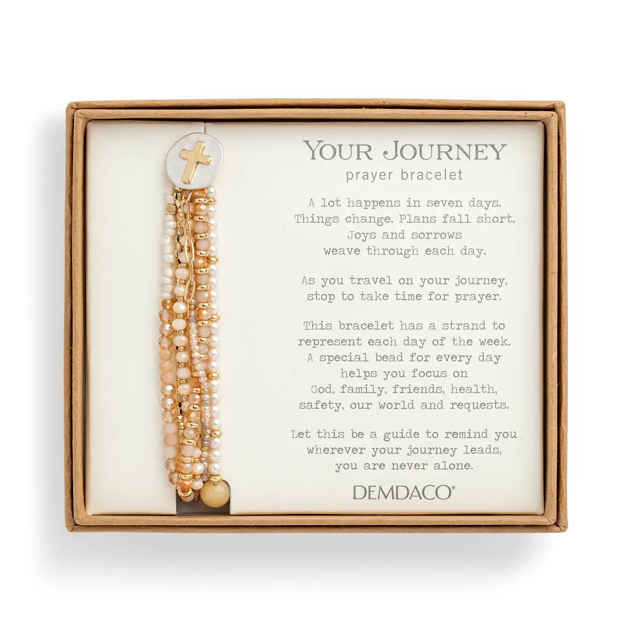 Champagne prayer bracelet