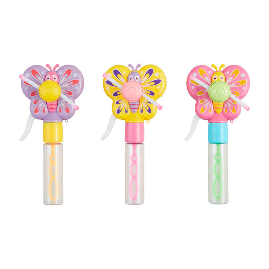 Butterfly fan with bubbles
