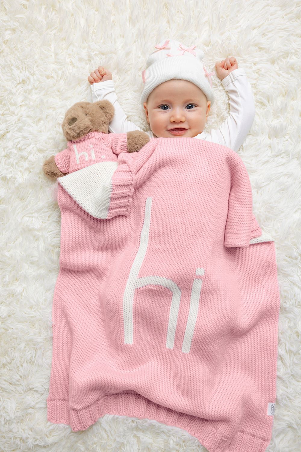 Pink Hi Baby Blanket