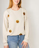 Sequin Pumpkin Patch Sweatshirt Oatmeal/Orange