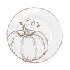 Westchester Pumpkin Plate White/Metallic