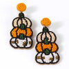 Pumpkin Beaded Earrings