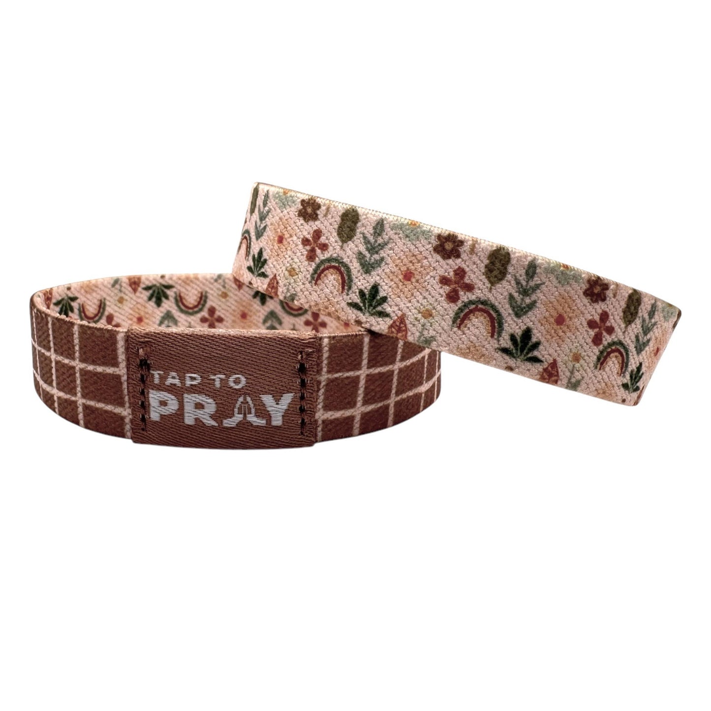 Tap To Pray™ Wristbands - Prairie &  Plaid: Large
