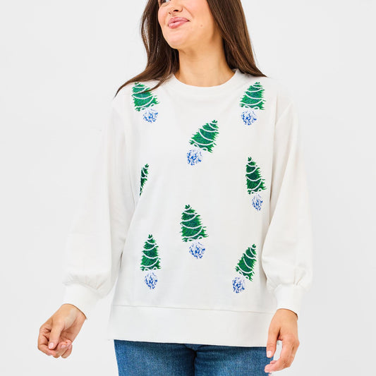 Mary Square Christmas Tree sweatshirt