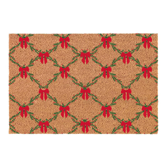 Mary Square Door Mat -  Holiday Trellis