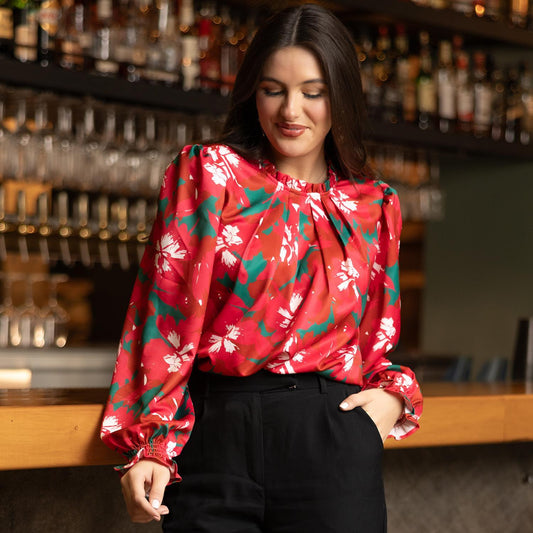 Poinsettia Blouse