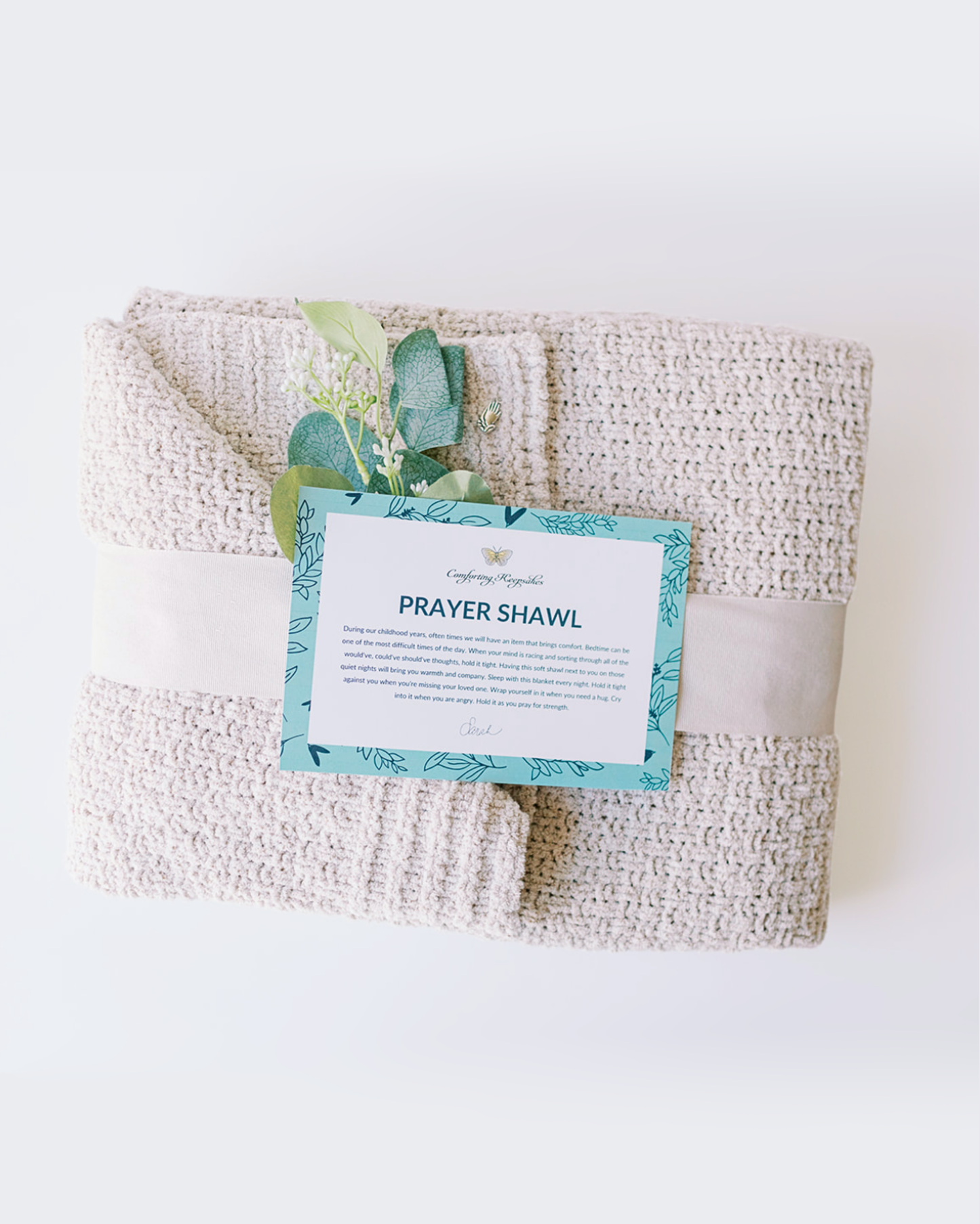 Chenille Emotional Support Prayer Shawl Wrap Throw Blanket 