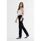 High Rise Straight Leg - 67.5% Cotton: SMOCKY BLACK / 24