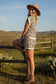 Leopard Print Ribbed Lounge Top & Shorts Set: CREAM COMBO