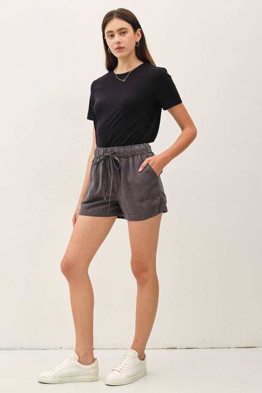 TENCEL SHORT : Charcoal