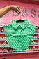 GREEN POLKA DOT COLLAR