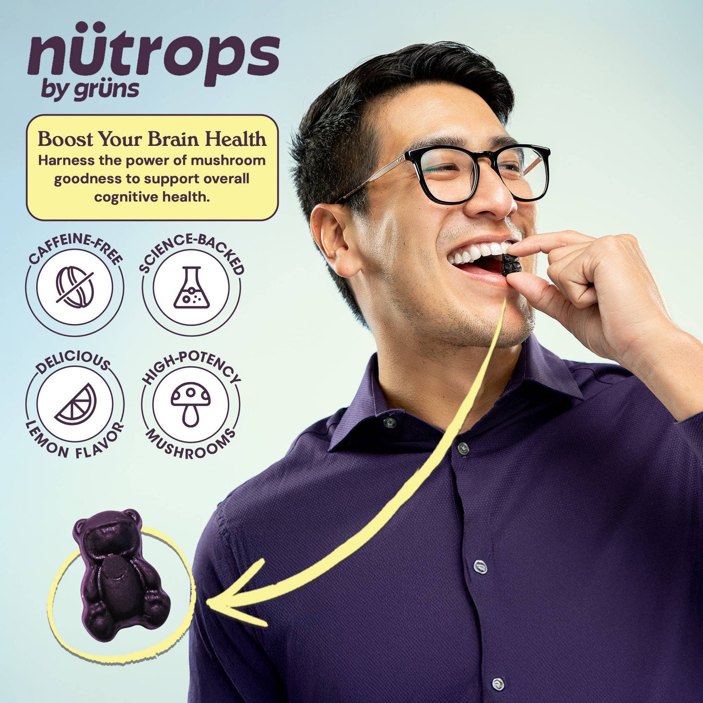 Nütrops Adult Functional Nootropics Gummies, 14 Servings