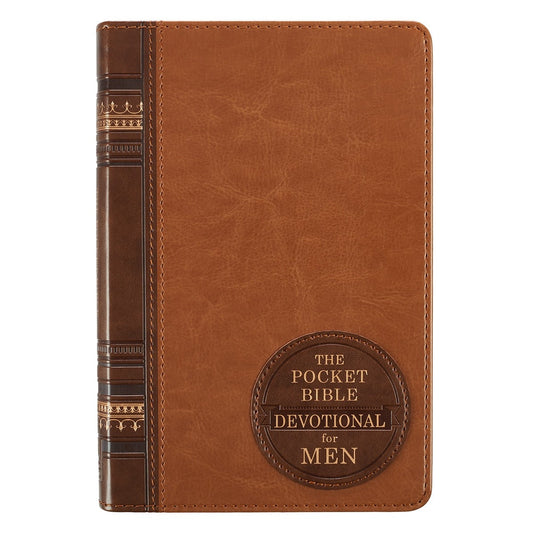 Pocket Bible Devotional for Men Faux  Leather