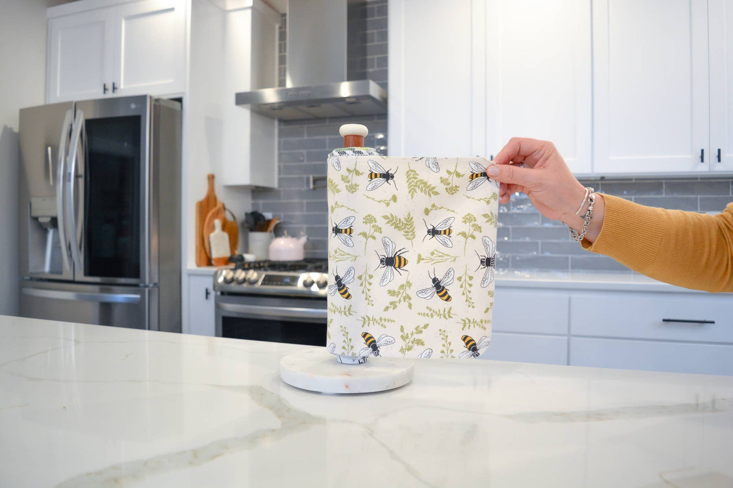 UNpaper® Towels: Prints - Case of 6 | Reusable Paper Towels: Black & White Polka / 12-Pack