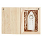 Ceramic Figurine Pine Wood Box - Church