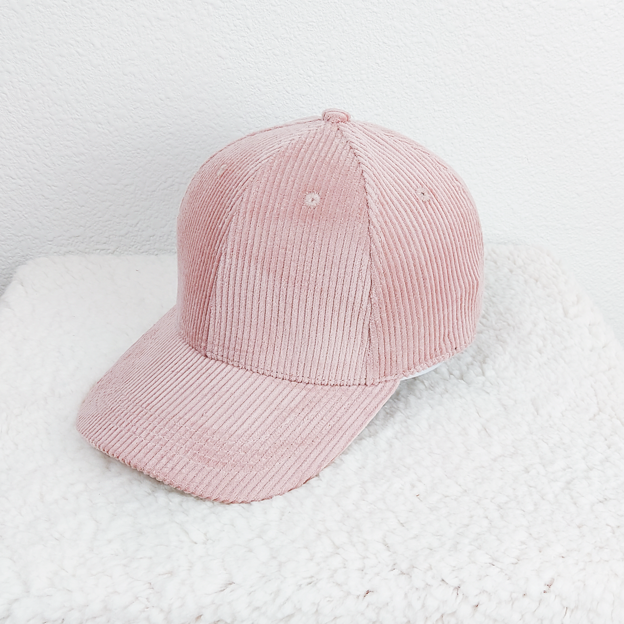 Soft Pink Corduroy Hat