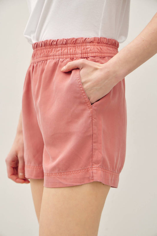 TENCEL SHORTS: CORAL