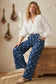 Polka Dot Denim Wide Leg Pants: DENIM